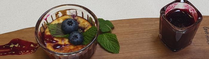 Hide-and-seek blueberry cheesecake