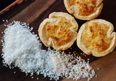 Upside-down Coconut Milk tart