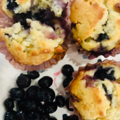 Blueberry coconut lemon muffins