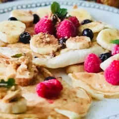 Avas fruity tutti party on a pancake