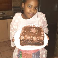 Chocolate strawberry sponge cake